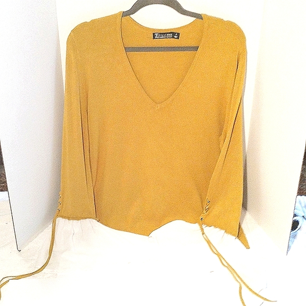 7th Avenue Design Studio New York & Co. Yellowish Green Size XL